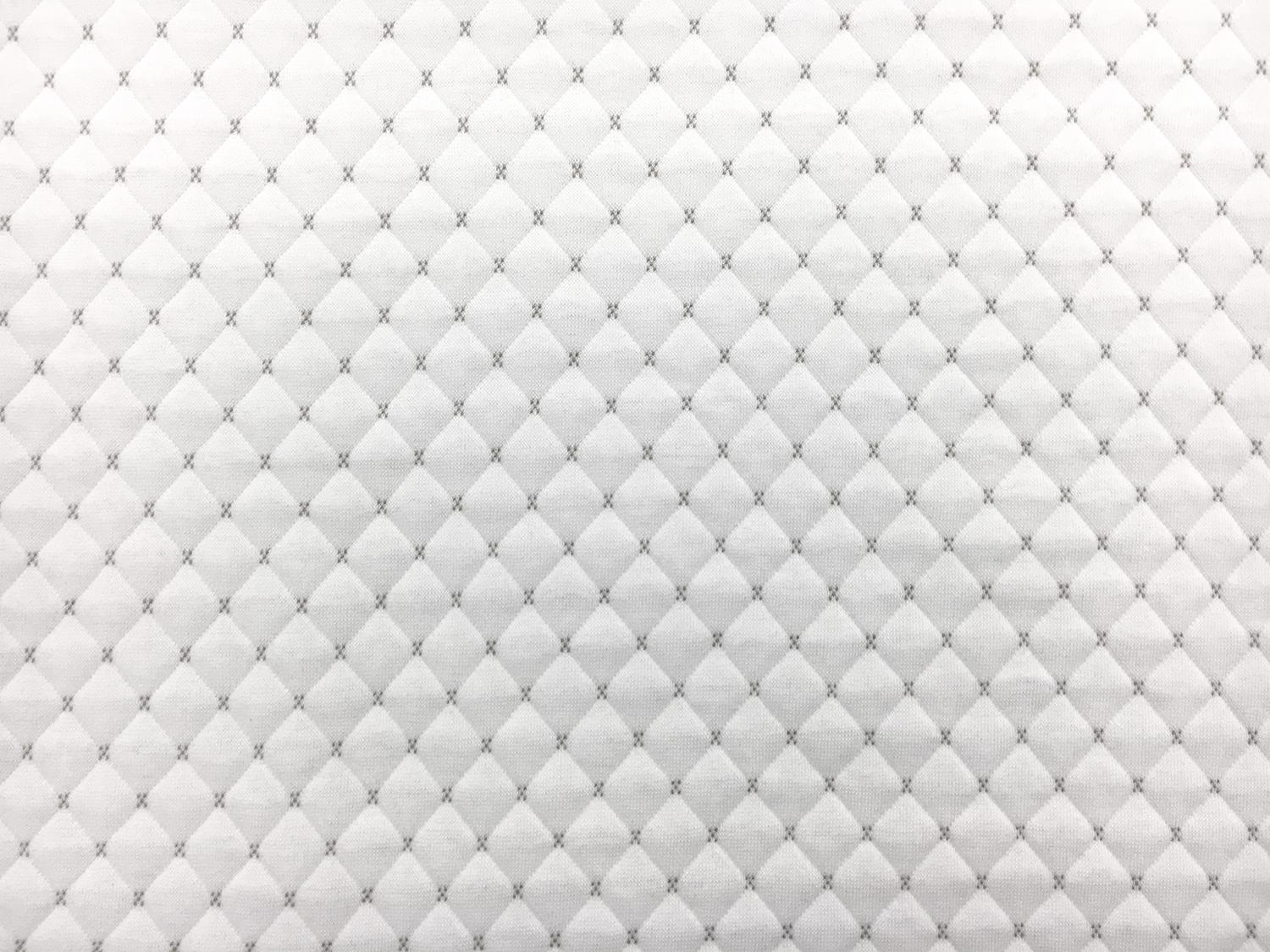 Quilted Novelty Knit in White0