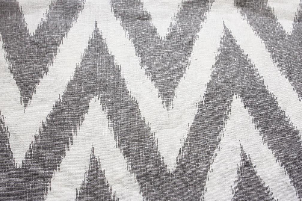 Linen Upholstery Zig Zag Ikat Print0