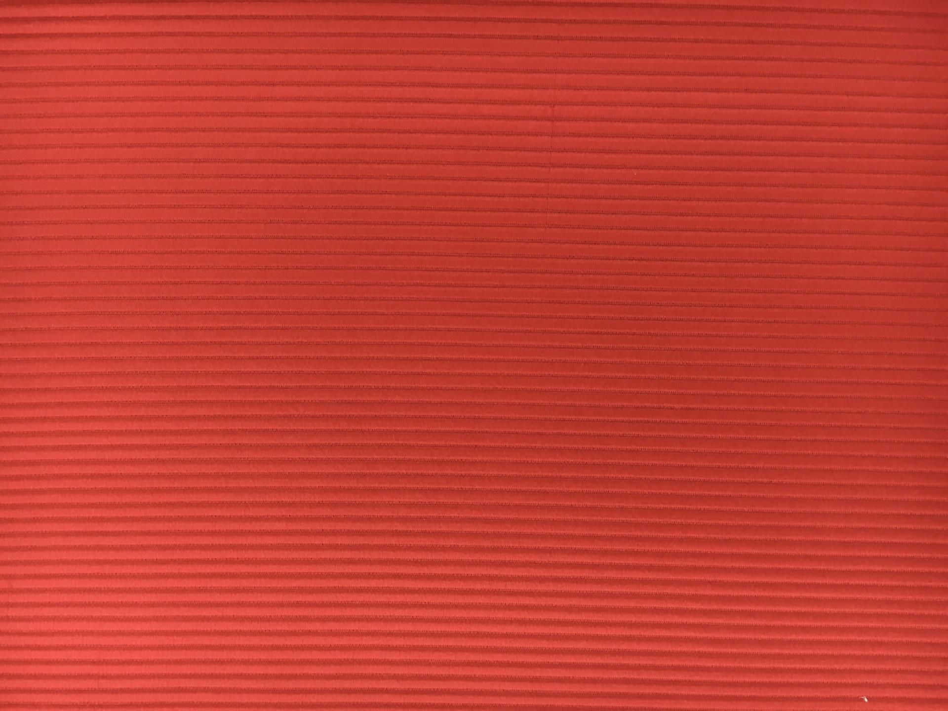 Italian Cotton and Acetate Ottoman in Rosso0