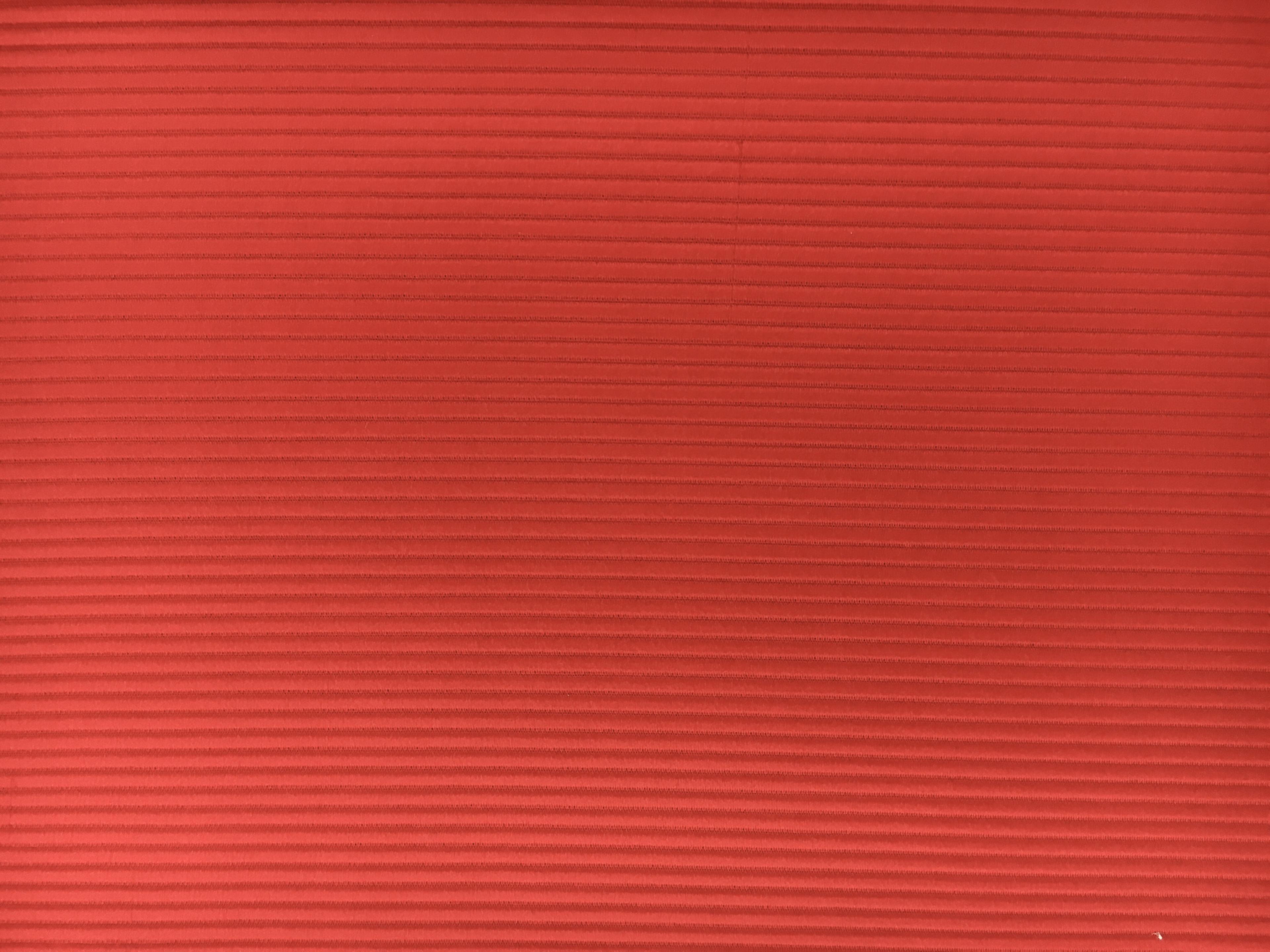 Italian Cotton and Acetate Ottoman in Rosso0