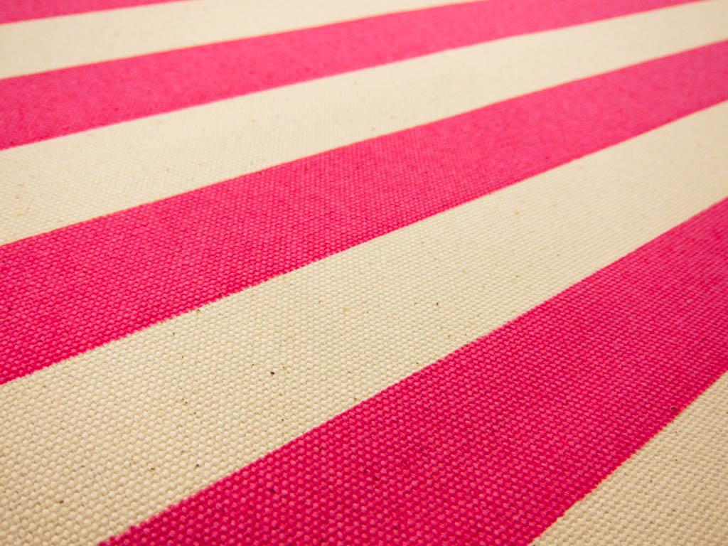 Japanese Cotton Canvas 1.25" Stripe In Pink And Natural0