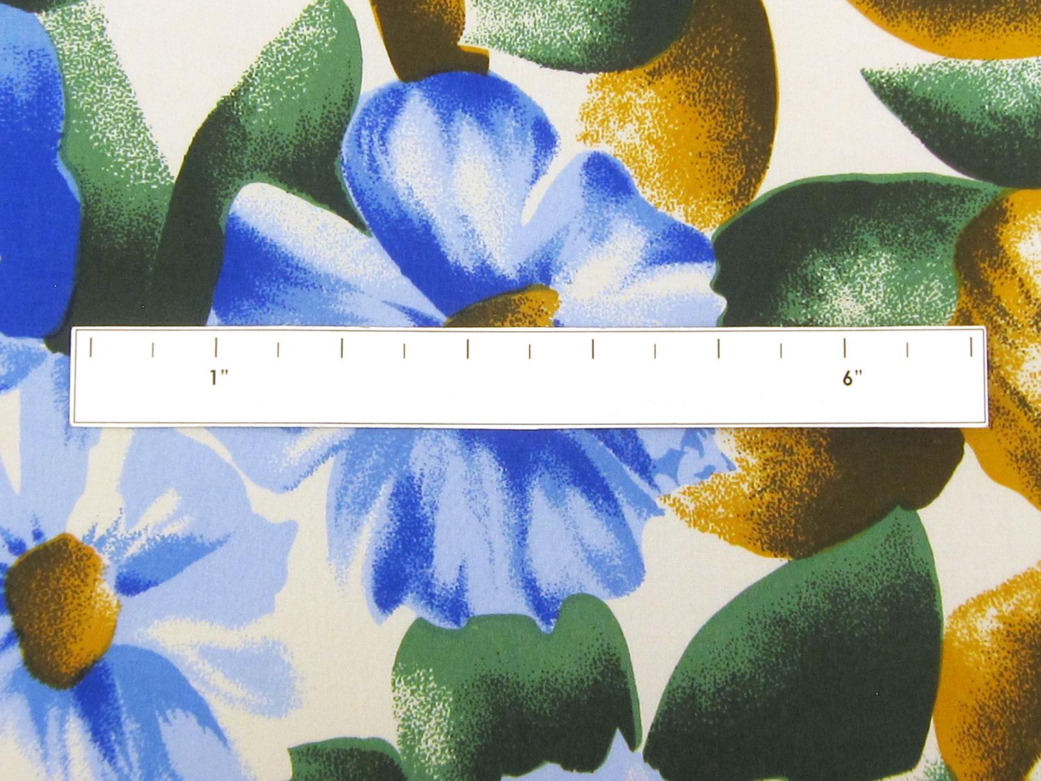 Printed Silk Crepe de Chine with Floral Motifs1