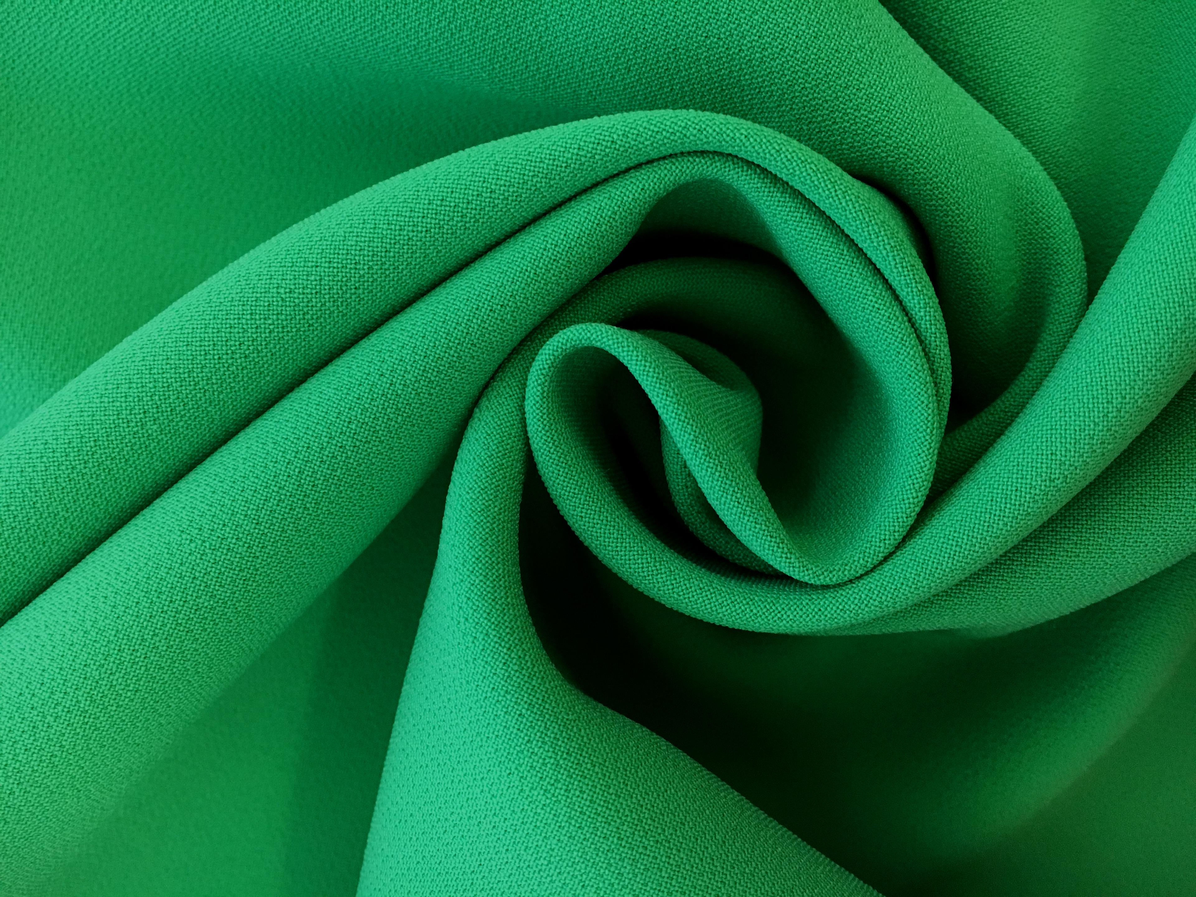 Polyester Stretch Crepe in Green