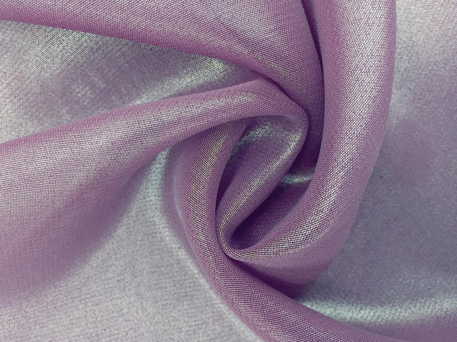 Microfiber Gold Metallic Chiffon in Orchid0