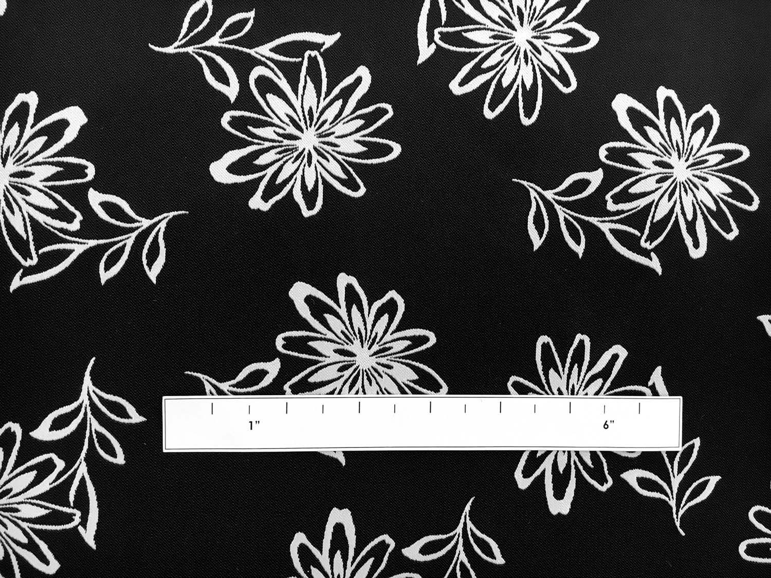 Polyester Double Face Jacquard with Daisies1