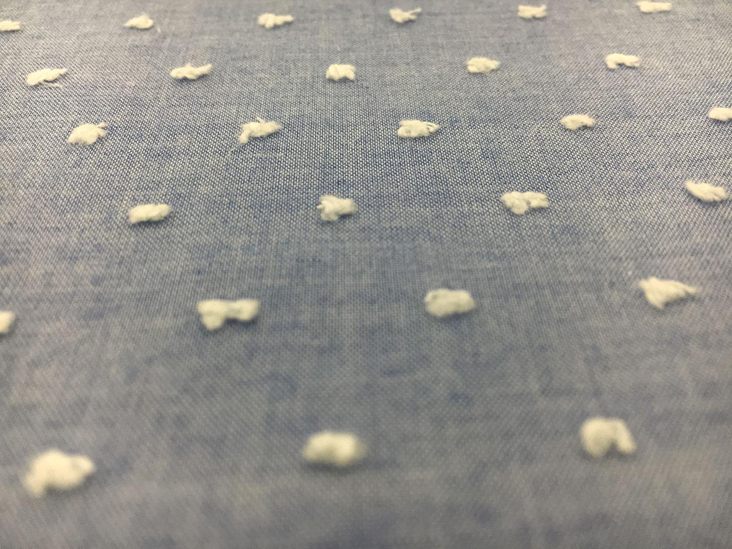 Cotton Poly Swiss Dot in Indigo0