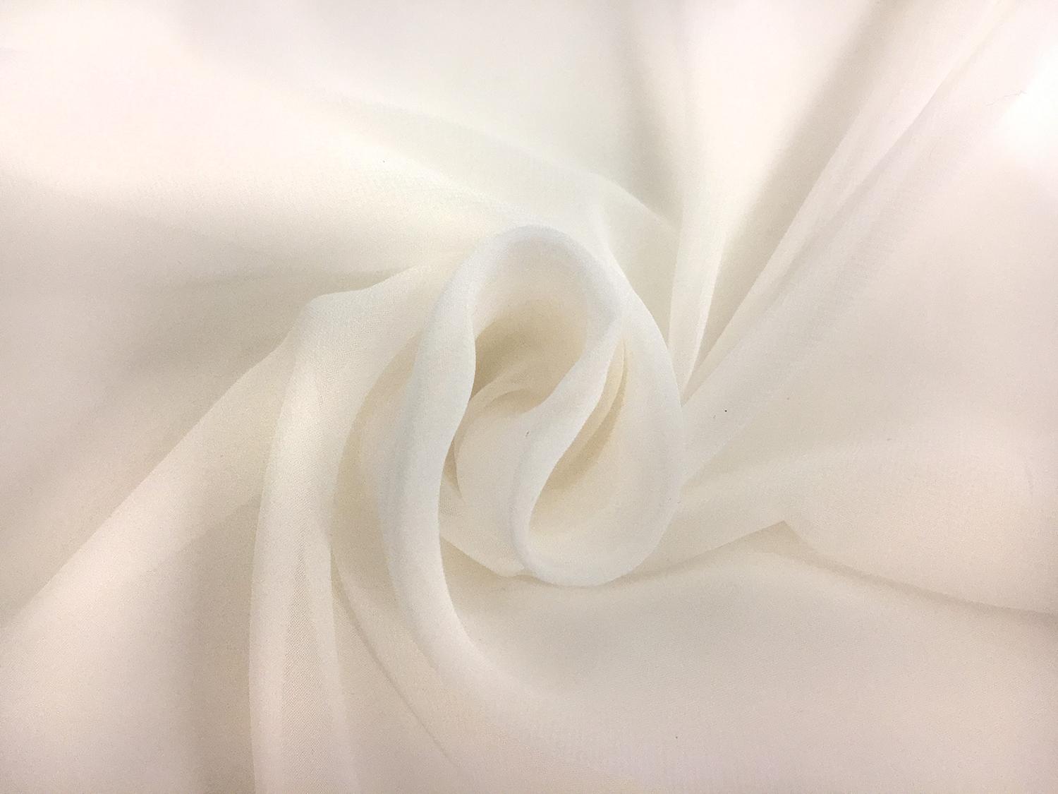 Japanese Polyester Chiffon in Off White1