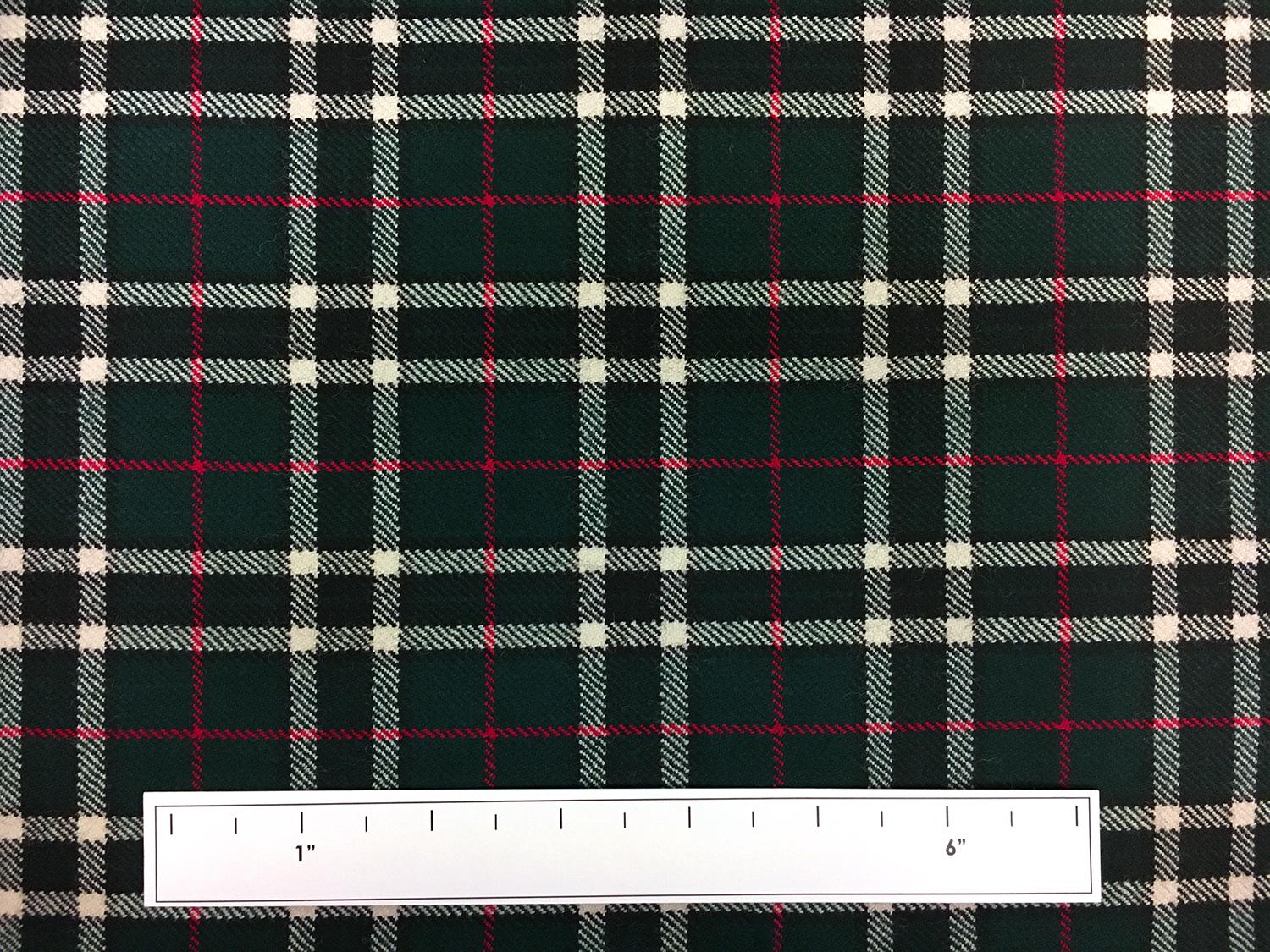 Italian Wool Tartan Plaid in Forest Green2