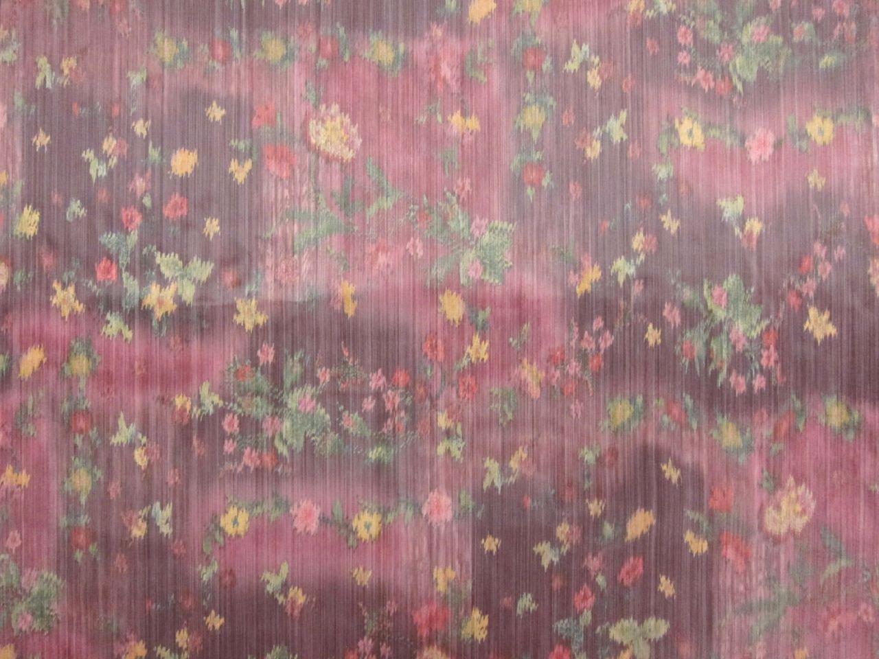 Metallic Nylon Blend Warp Organza0