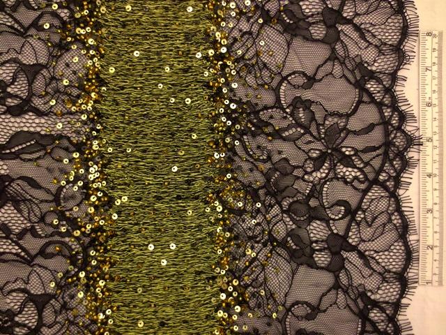 Beaded Metallic Lace0