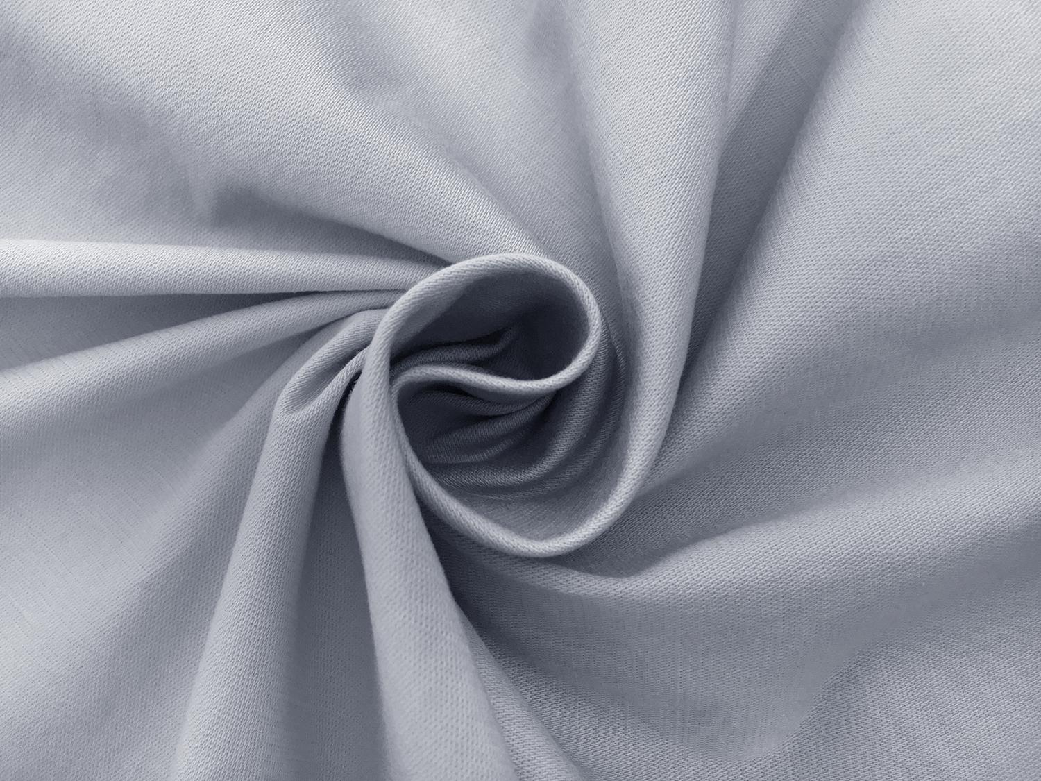 Cotton Blend Stretch Satin Barathea in Powder Blue2