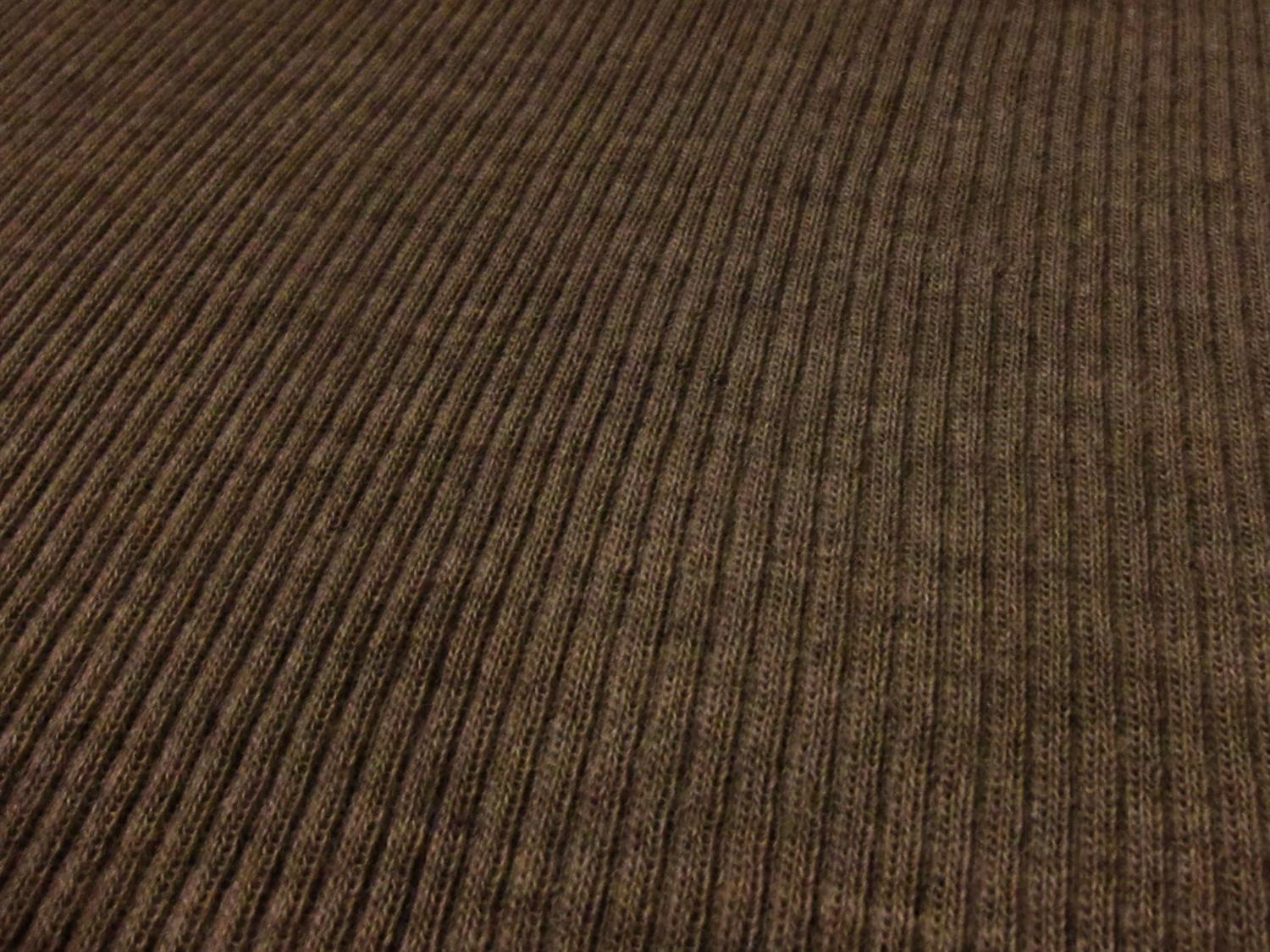 Virgin Wool Rib Knit in Mushroom0