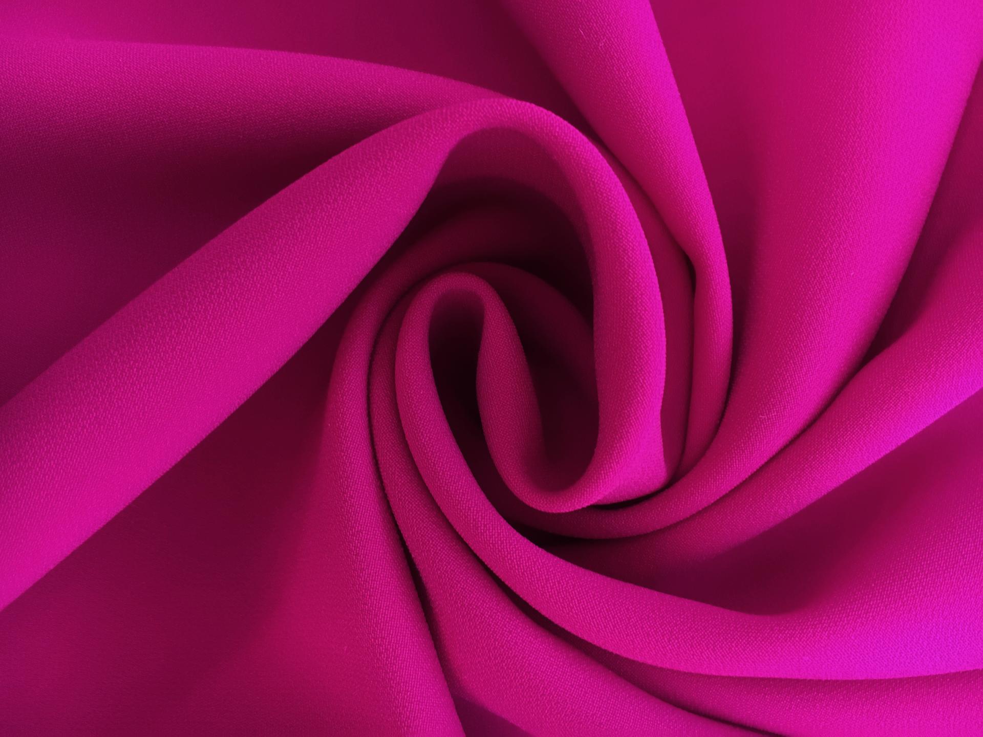 Polyester Stretch Crepe in Fuchsia0
