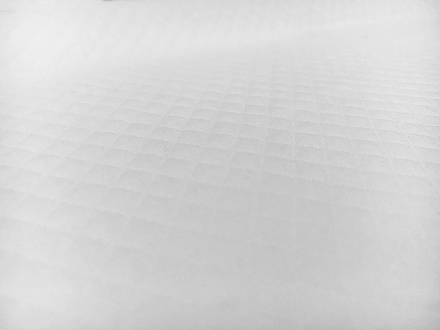 Poly Spandex Novelty Quilted Knit in White2