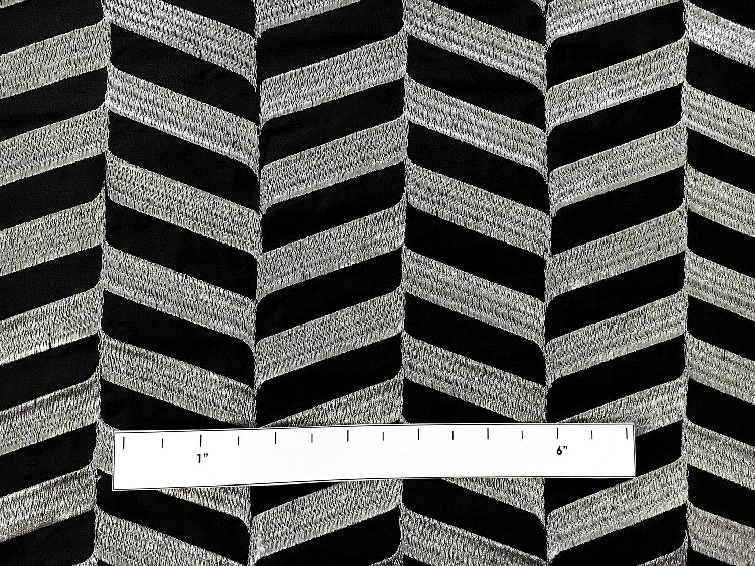 Silk Shantung with Metallic Embroidery2