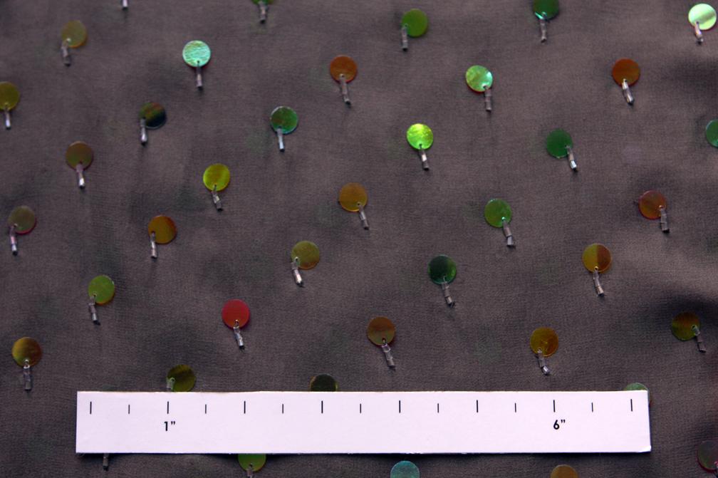 Paillettes on Silk Chiffon1