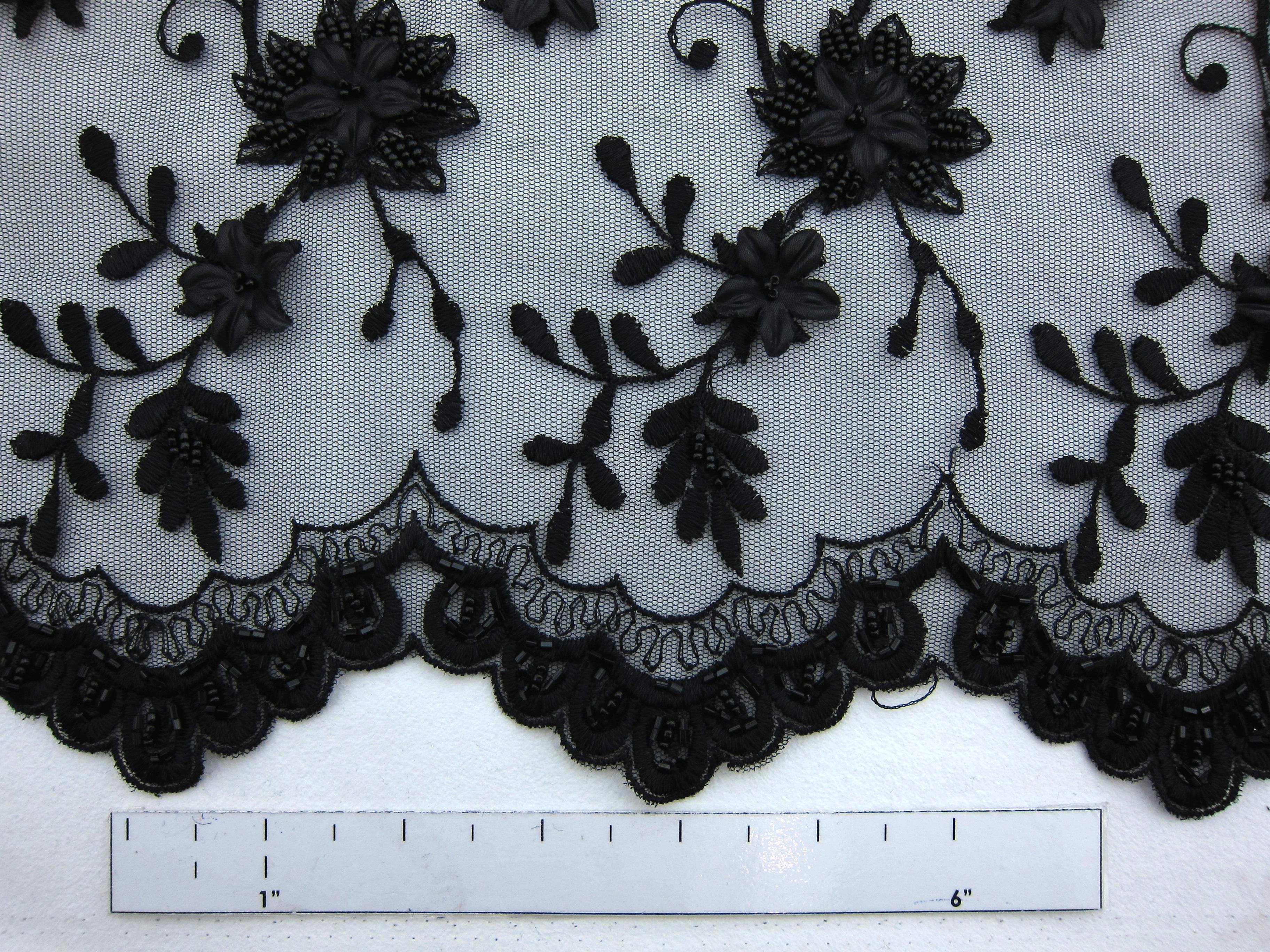 Embroidered Illusion with Appliqué and Beads1