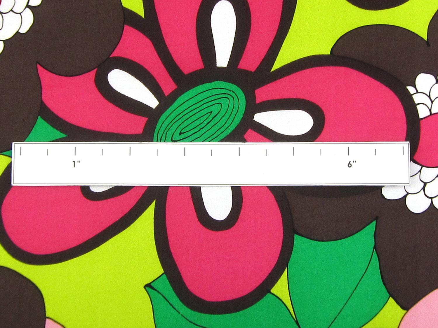 Printed Silk Charmeuse with Vibrant Illustrated Flowers1