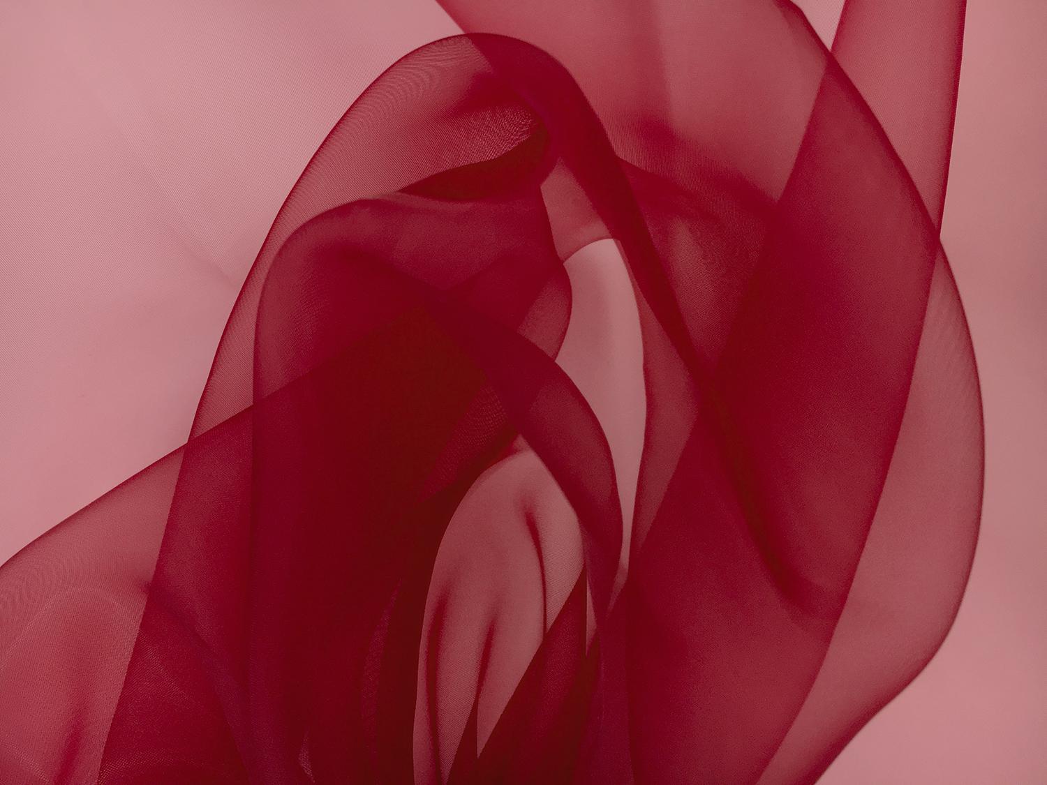 Japanese Polyester Extra Fine Organza in Red0