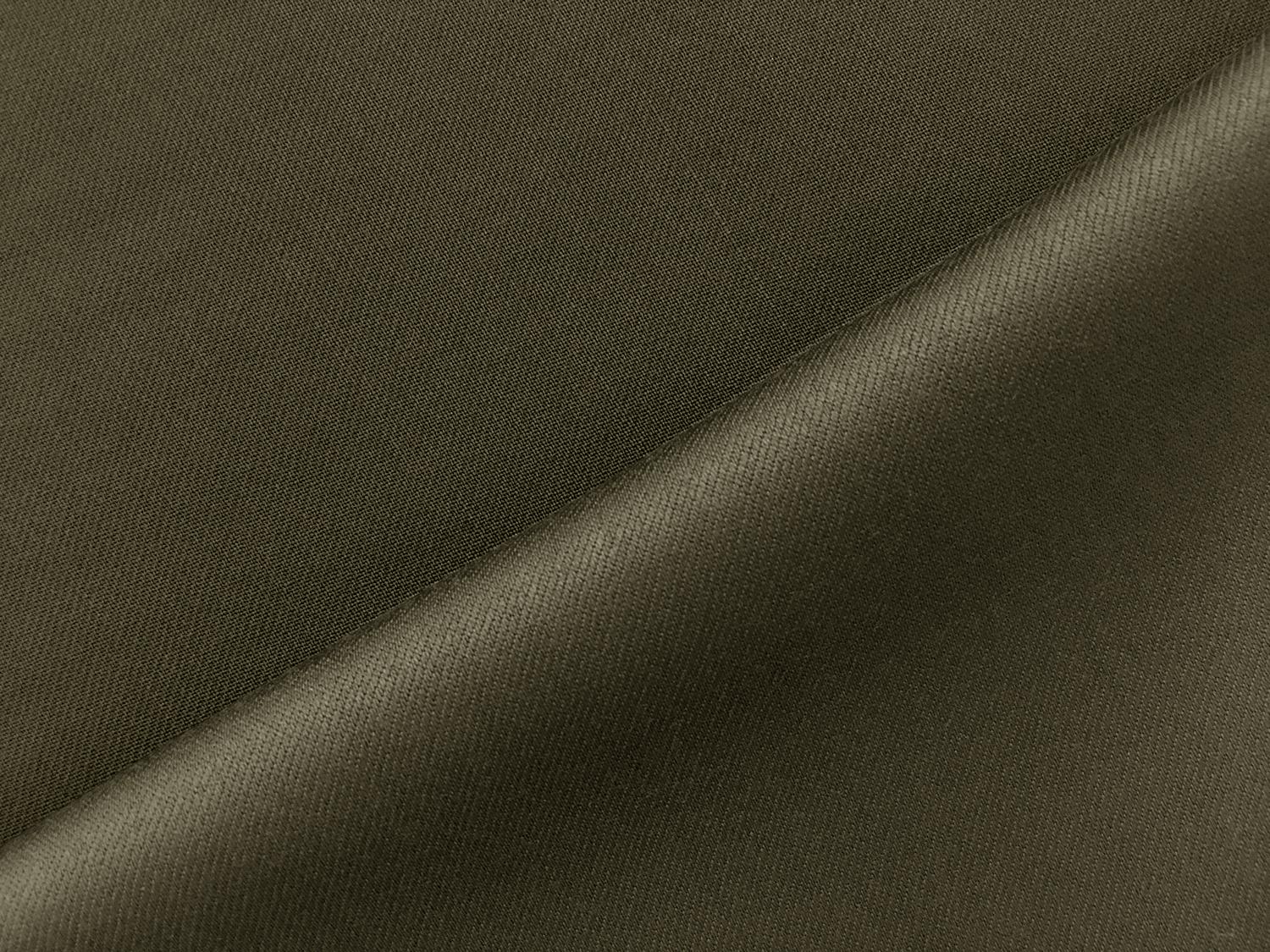 Italian Wool Satin Faille in Forest Green 0