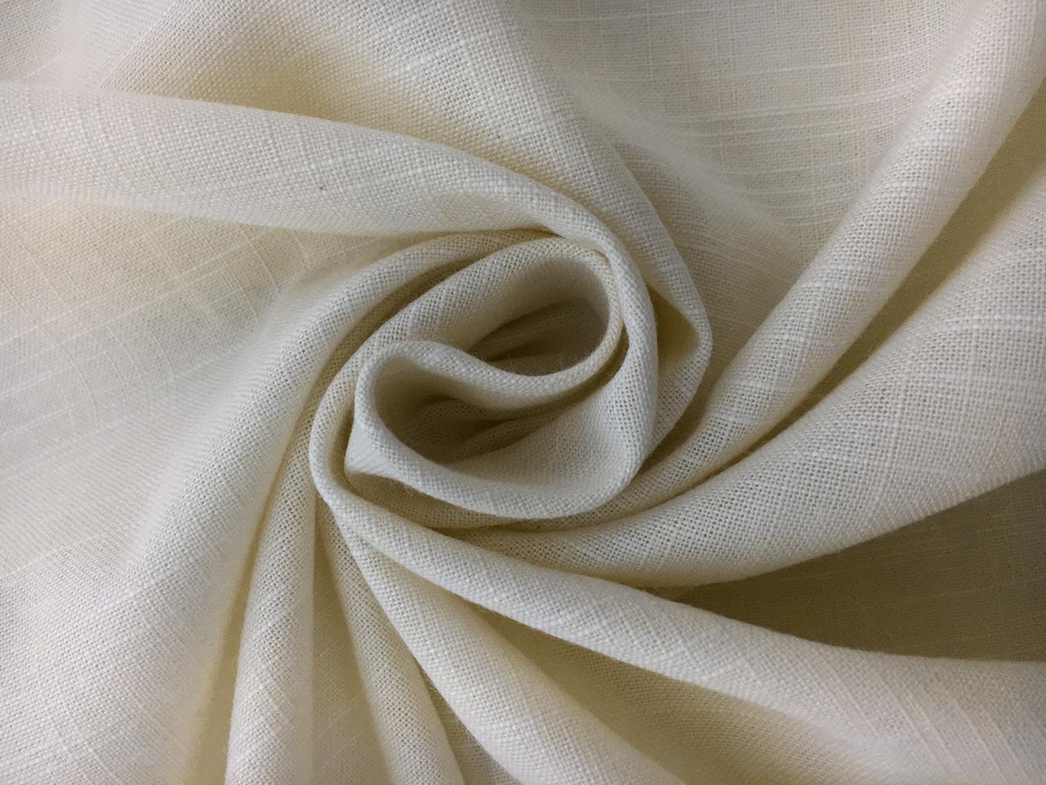 Textured Cotton Chambray in Ivory1