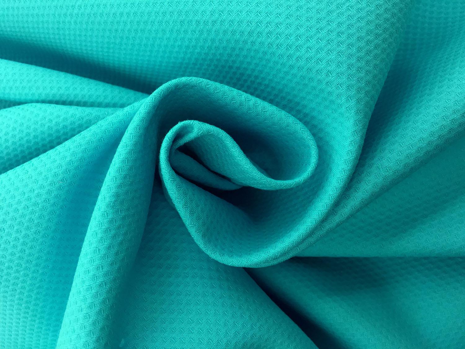 Italian Cotton Lycra Pique in Tropic Blue2