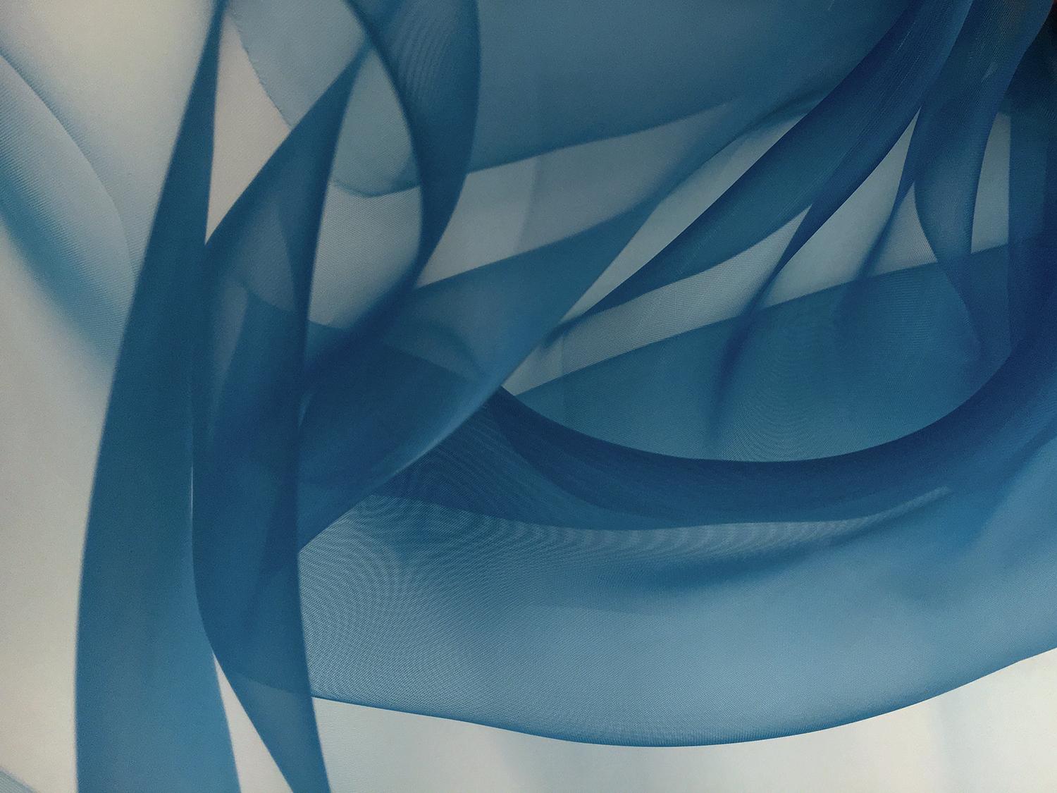 Japanese Polyester Extra Fine Organza in Peacock0