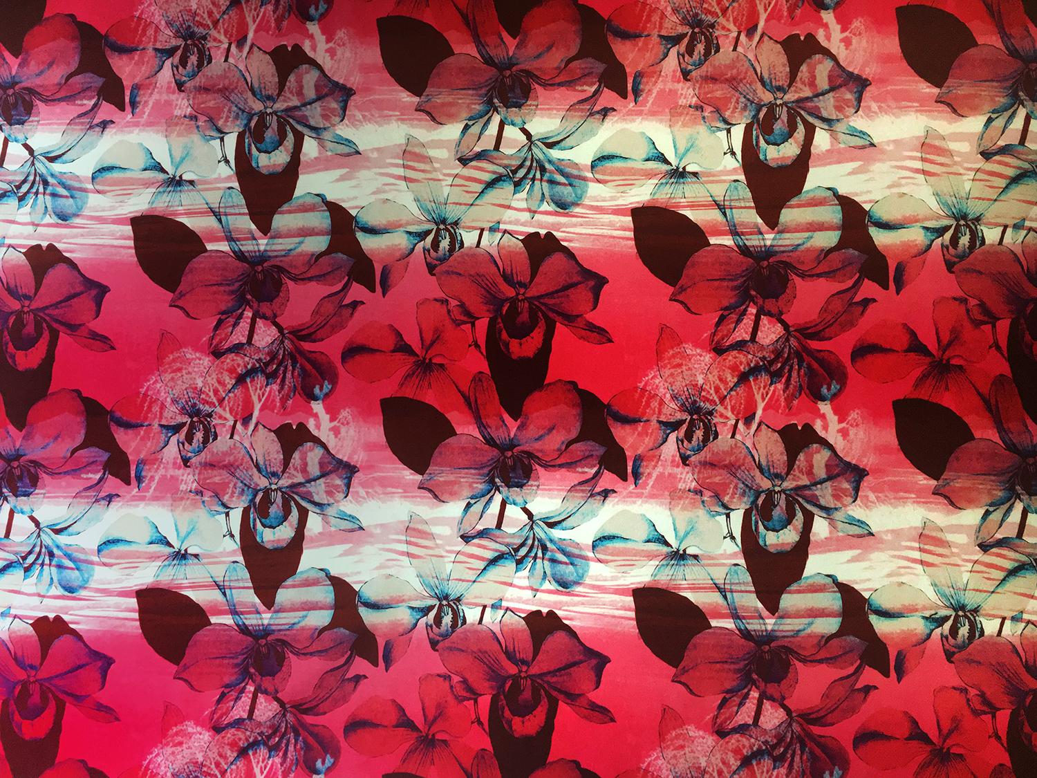 Ratti Italian Cotton Sateen Orchids Print0