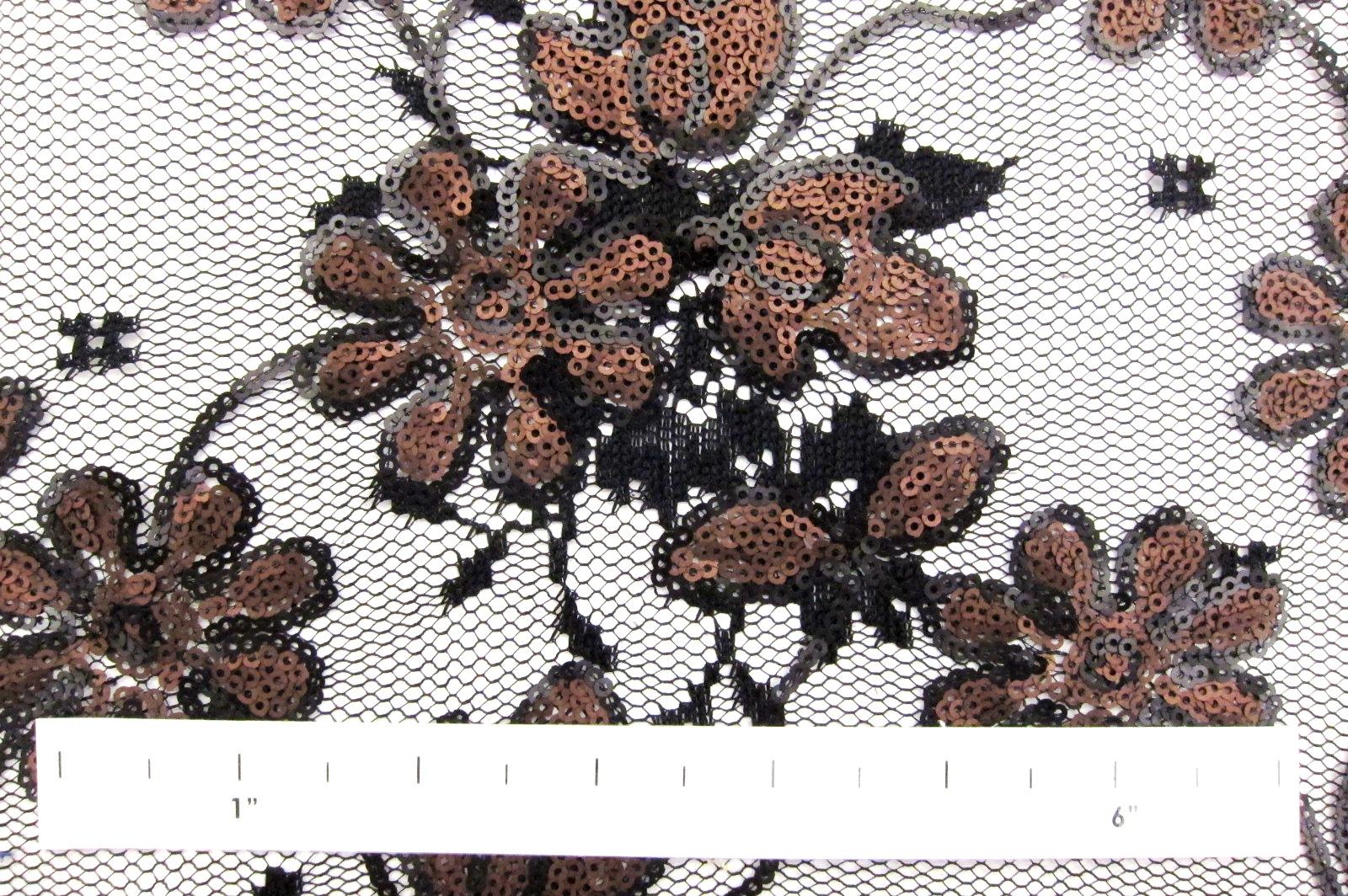 Sequins on Embroidered Tulle1