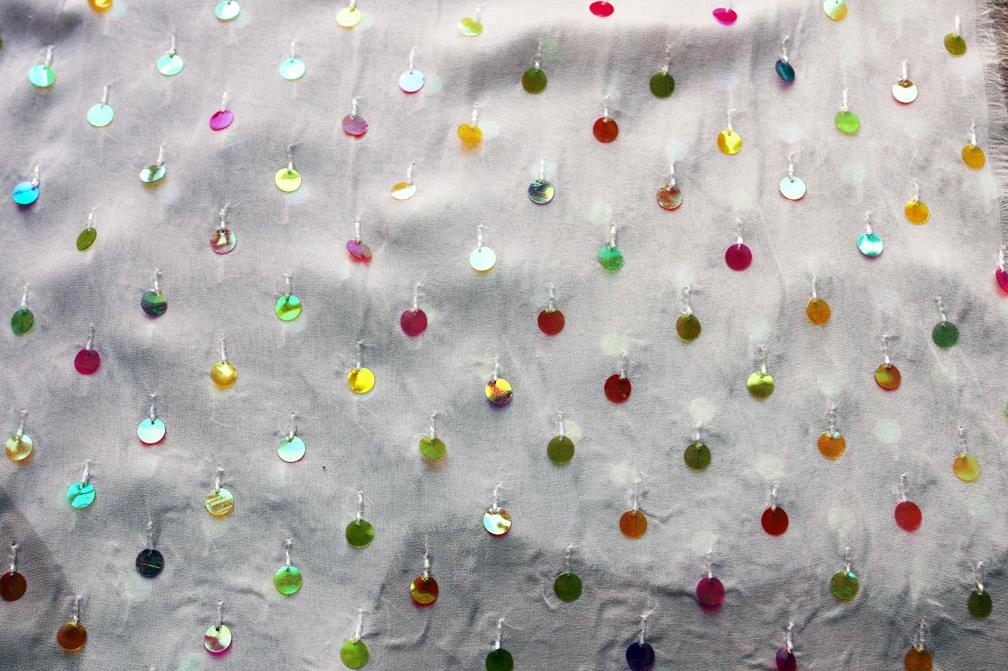 PAILLETTES ON CHIFFON