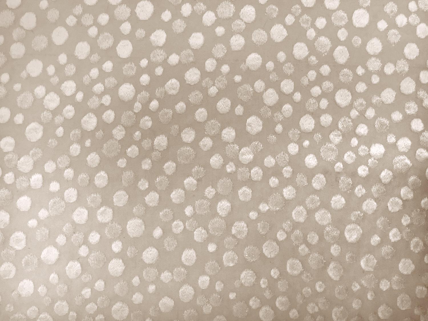 Silk Lurex Burn-Out Velvet Dots in Ivory 0