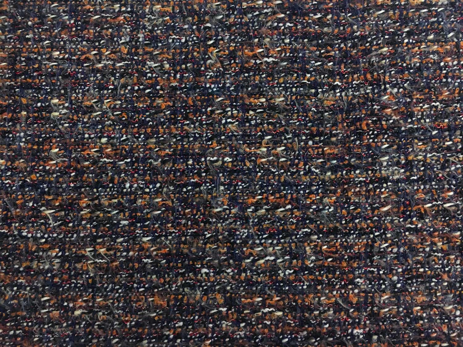 Lesage Cotton Blend Tweed in Navy and Multi0