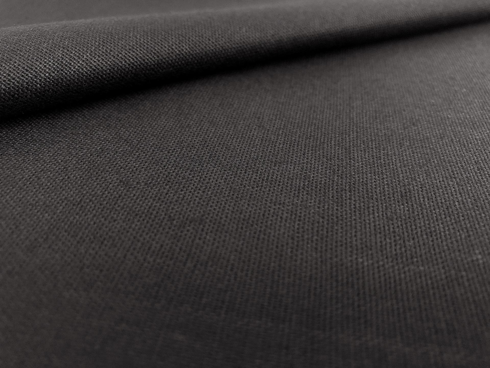 Linen Cotton Lycra Blend in Black0