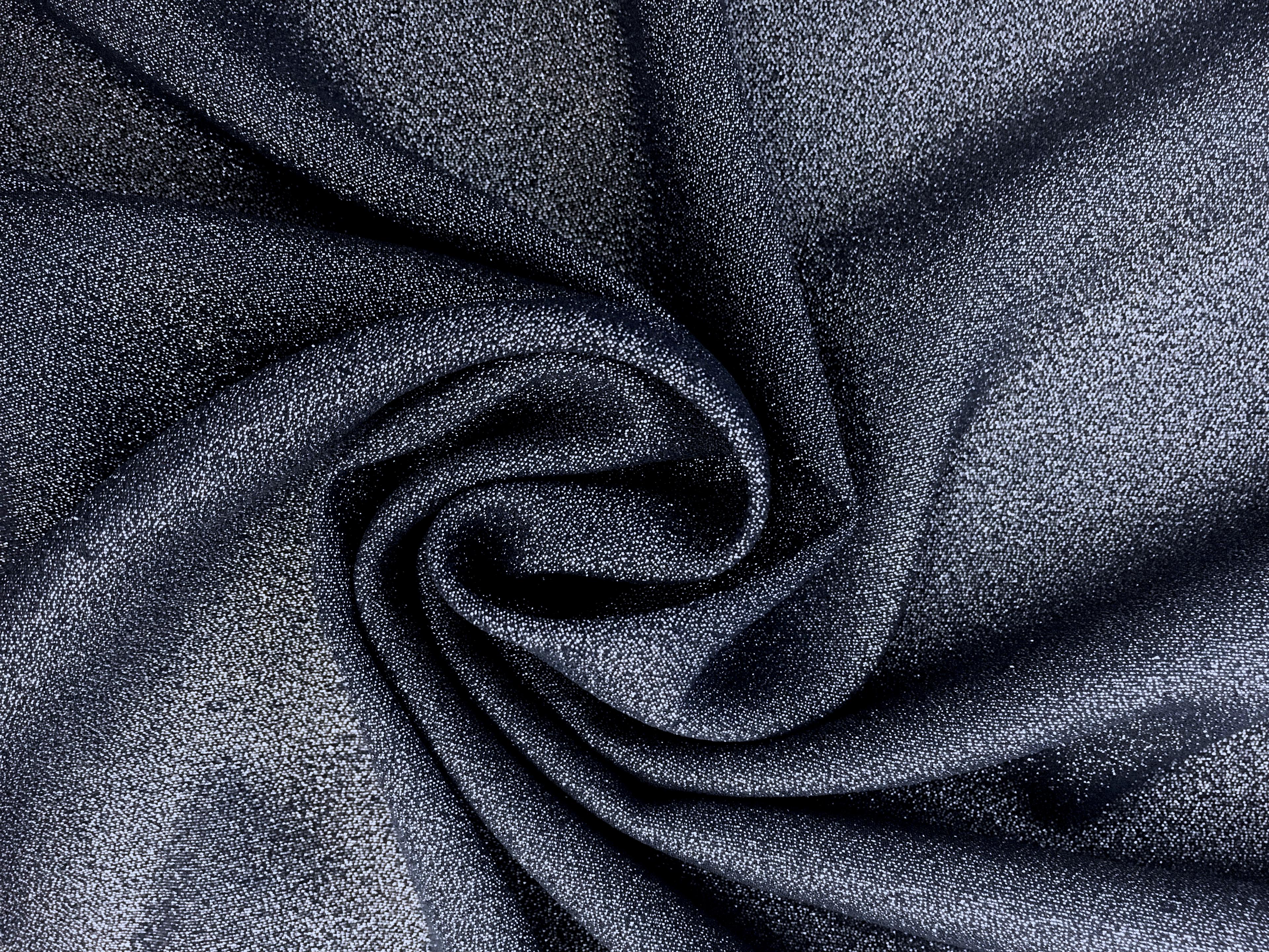 Lightweight Silk Blend Metallic Crepe