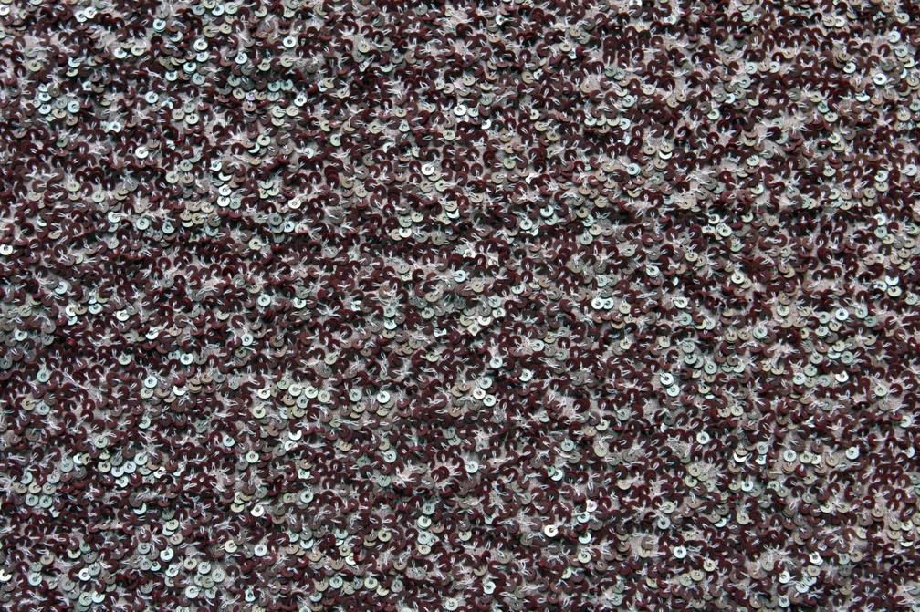 Sequins on Silk Chiffon0