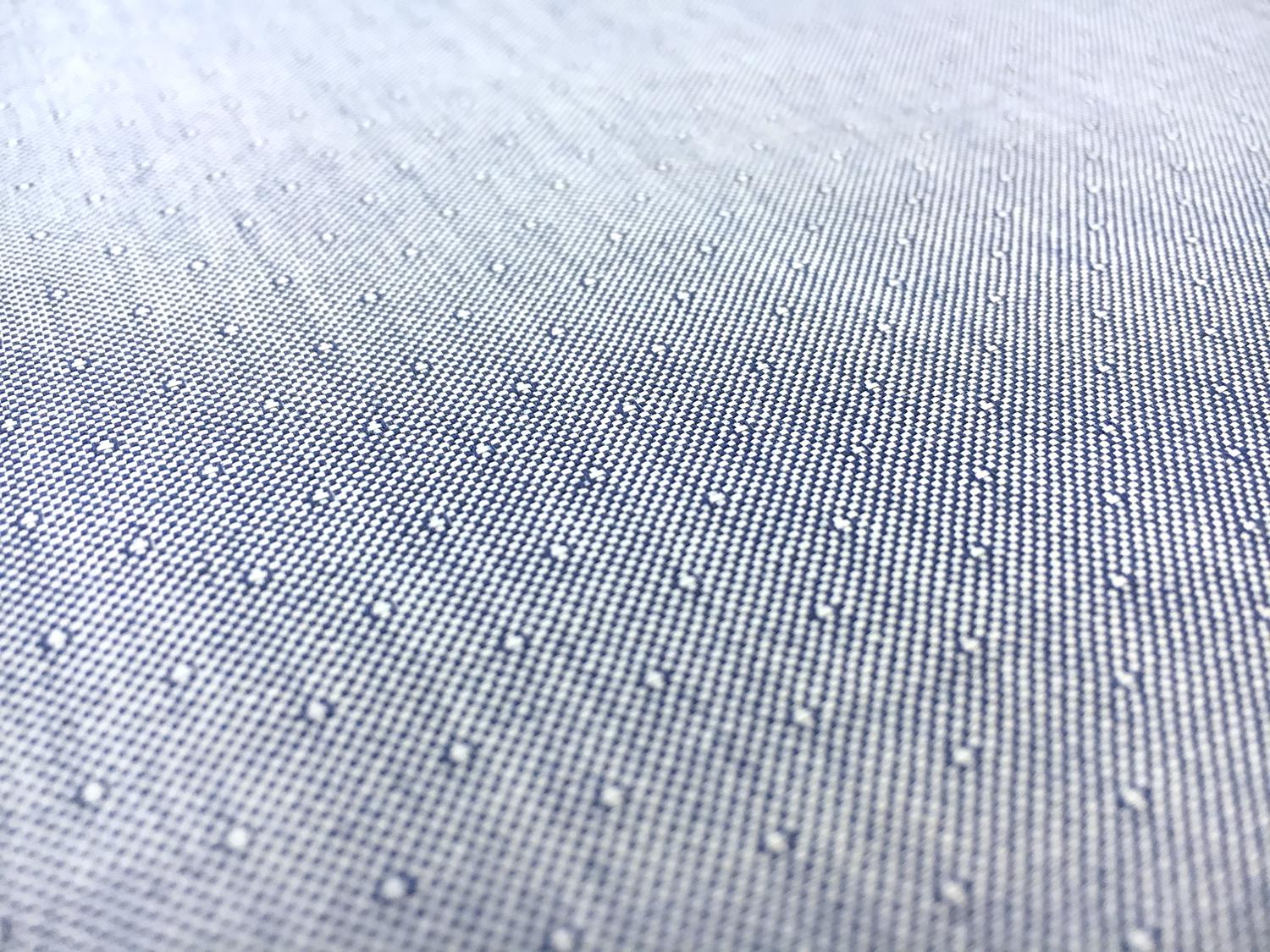 Cotton Oxford Dobby Shirting in Navy2