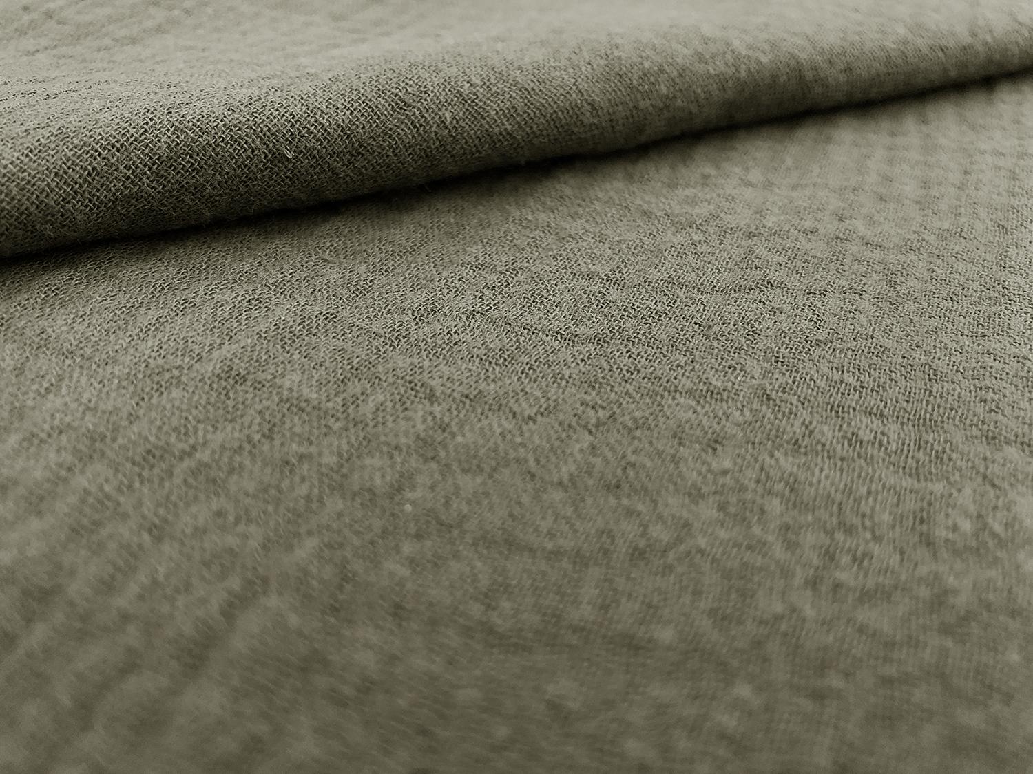 Cotton Crinkle Double Gauze in Army Green0