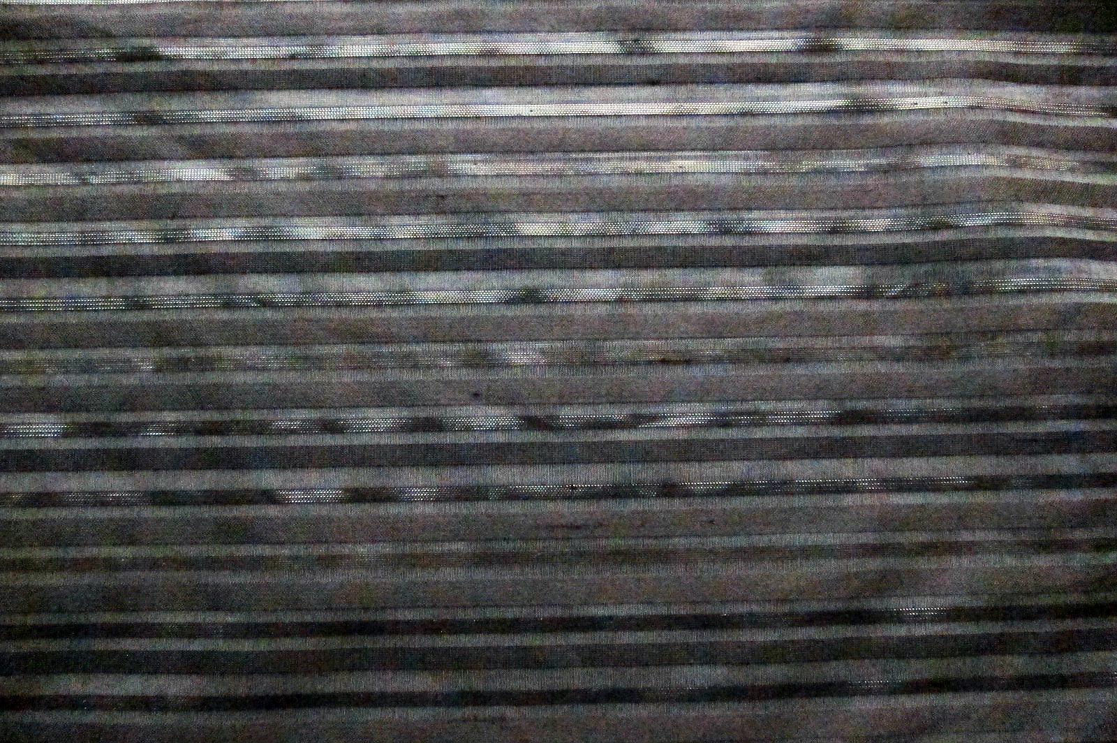 Silk Metallic Striped Organza0