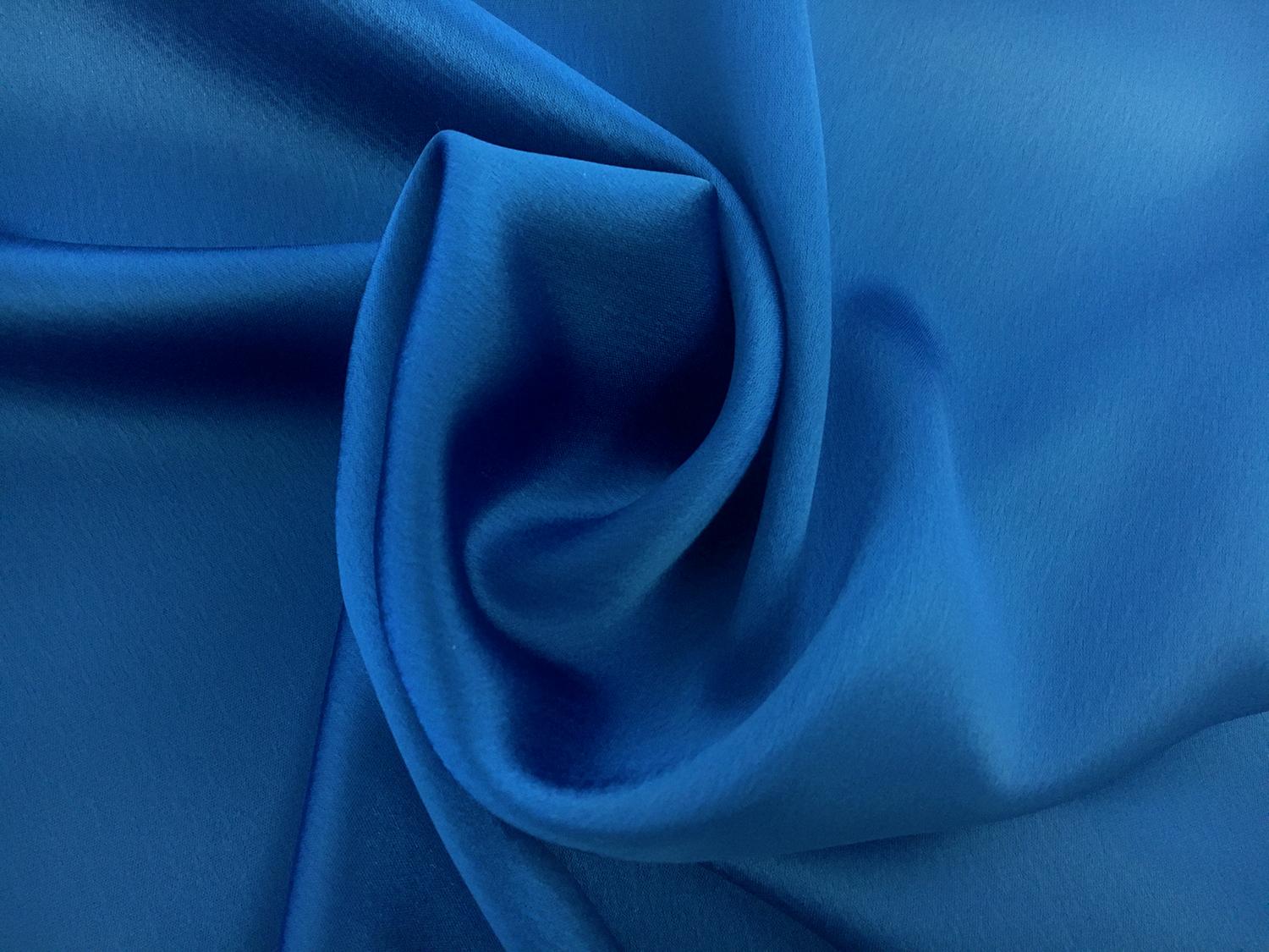 Triacetate Blend Crepe Back Satin in Dark Blue0