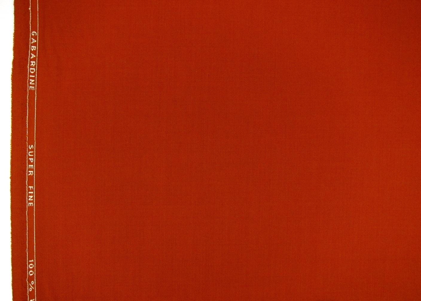 Wool Gabardine in Burnt Orange0