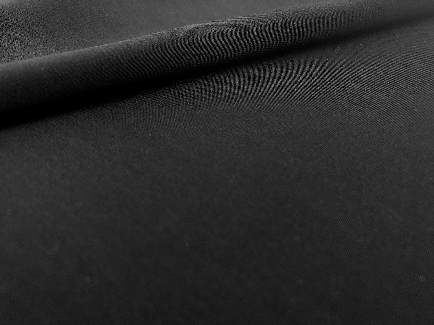 Polyester Powder Crepe De Chine in Black0