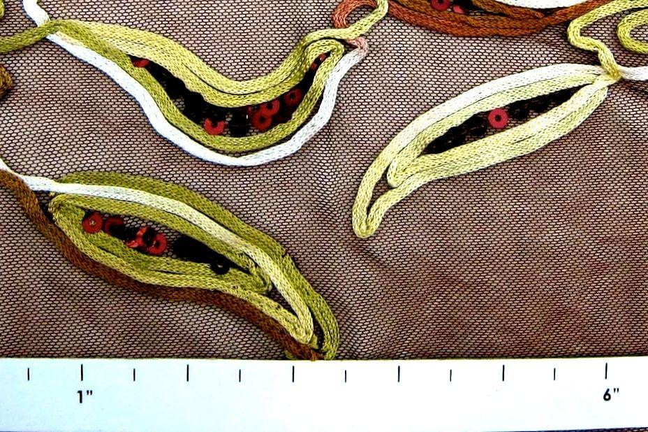 Sequins on Embroidered Stretch Tulle 1