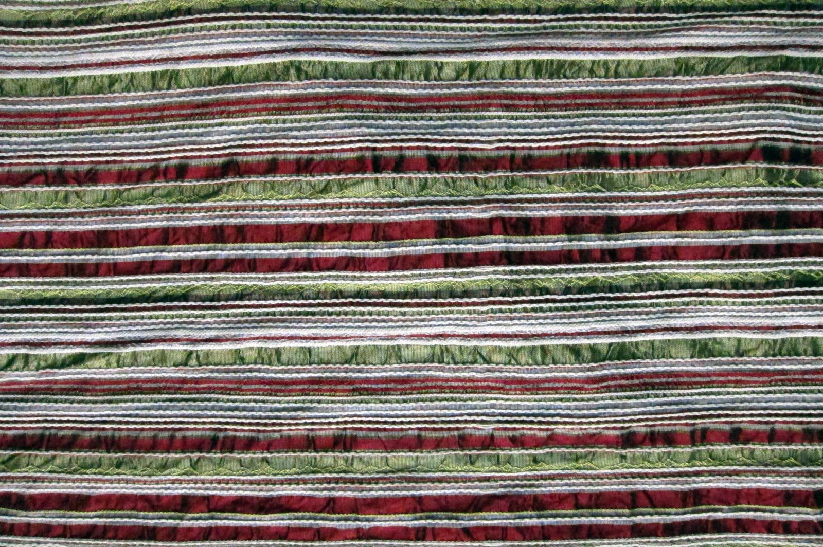 Silk Blend Stripe Organza0