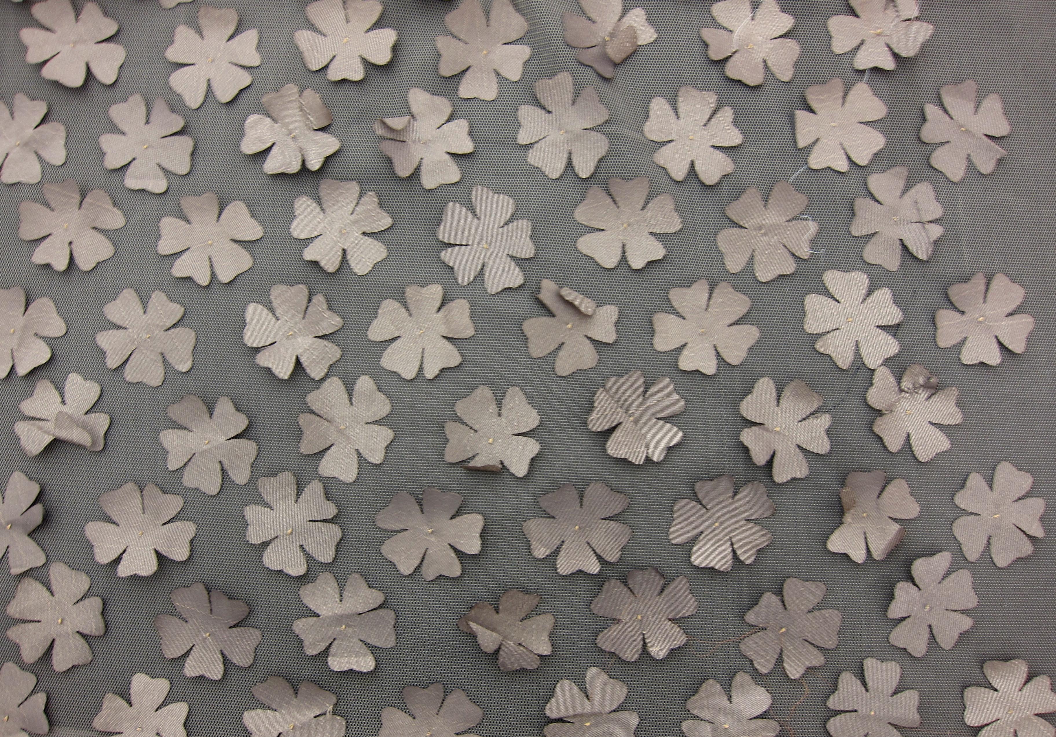 Flowers Appliqué on Tulle0