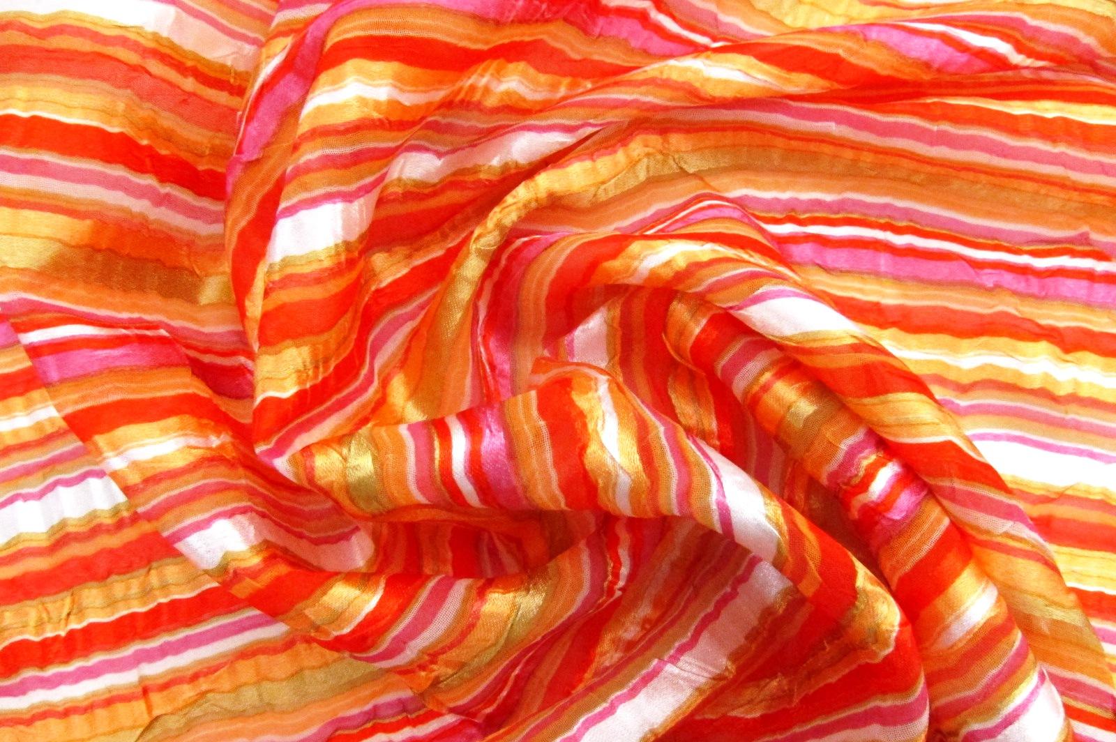 Printed Satin Stripe Chiffon3