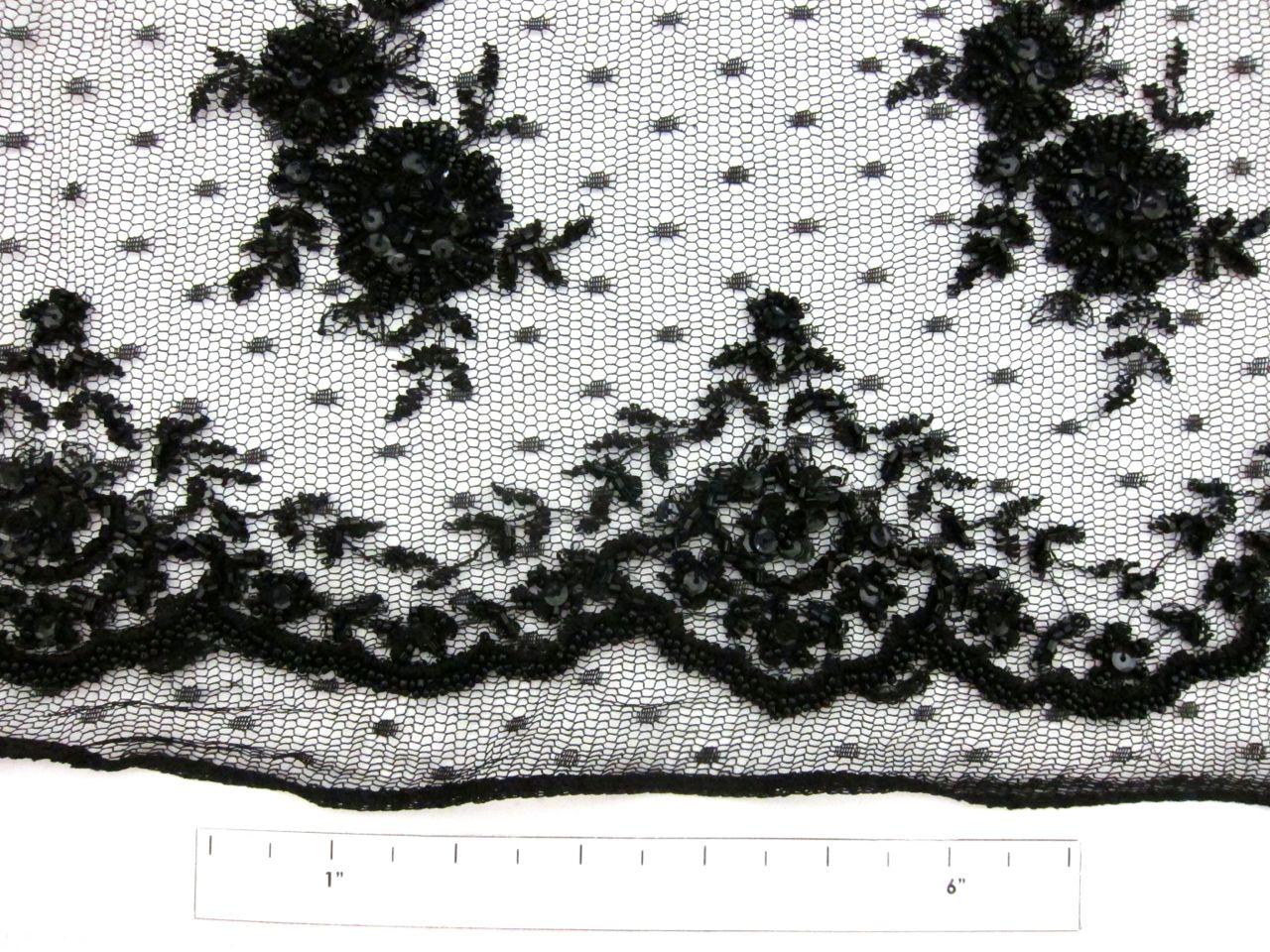 REDUCED Beaded and Embroidered Point D'Esprit1