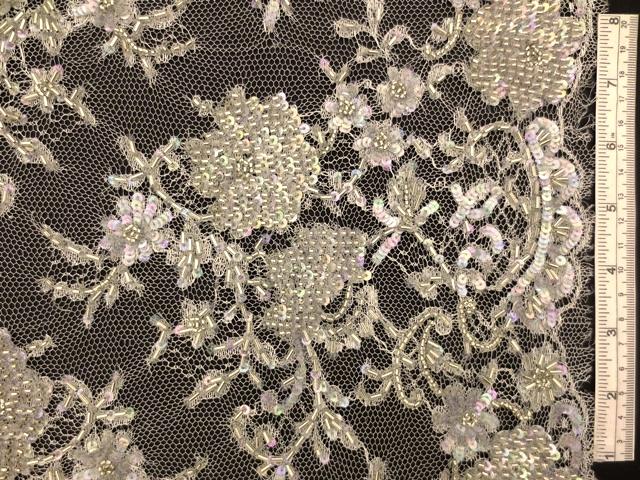 Beaded Metallic Lace0