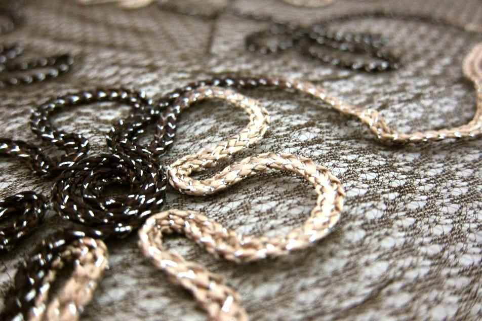 Metallic Ribbon Embroidered Souffle2