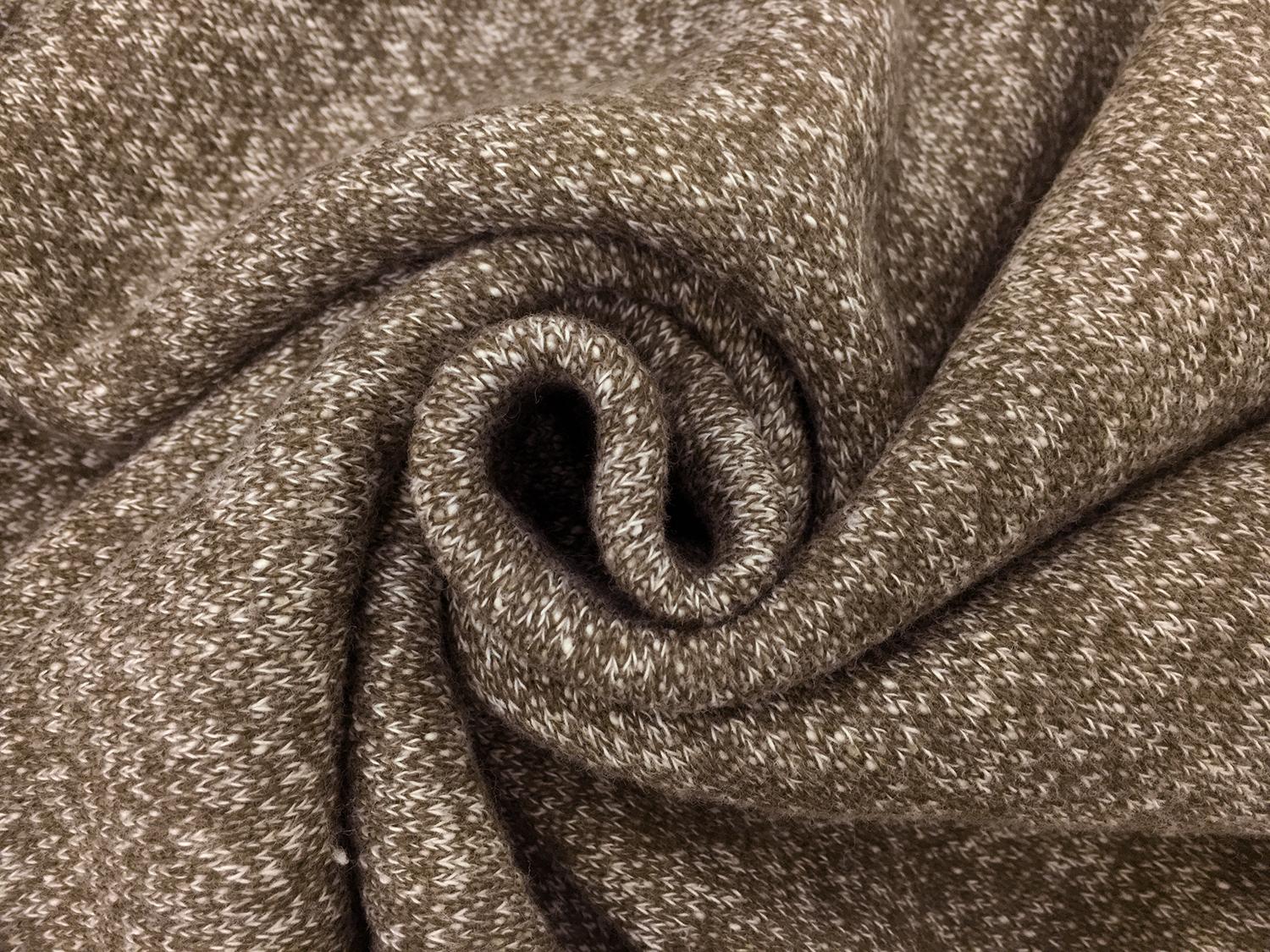 Large Loop Cotton French Terry Knit in Coffee2