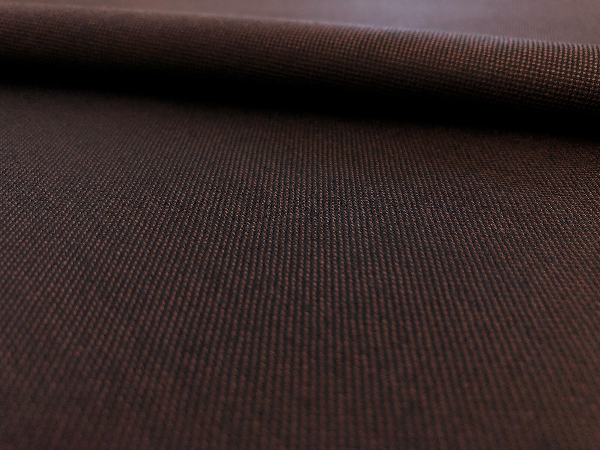 Wool Silk Blend Sharkskin Suiting in Bronze0